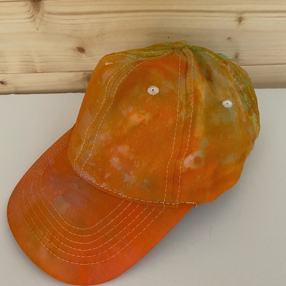 Handmade Vibrant Tie-Dye Adjustable Baseball Cap One of A Kind Street Style - Picture 4 of 9